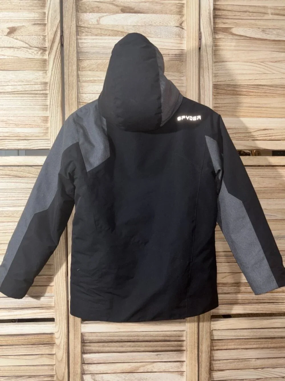 Spyder Kids Technical Winter Ski Jacket Grey Black Size M 10/12